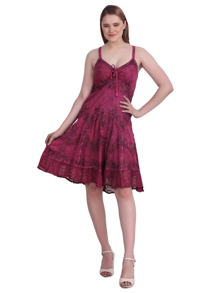 Advance Apparels - Vente Robe – femme - Robe mi-longue délavée à l'acide 130436