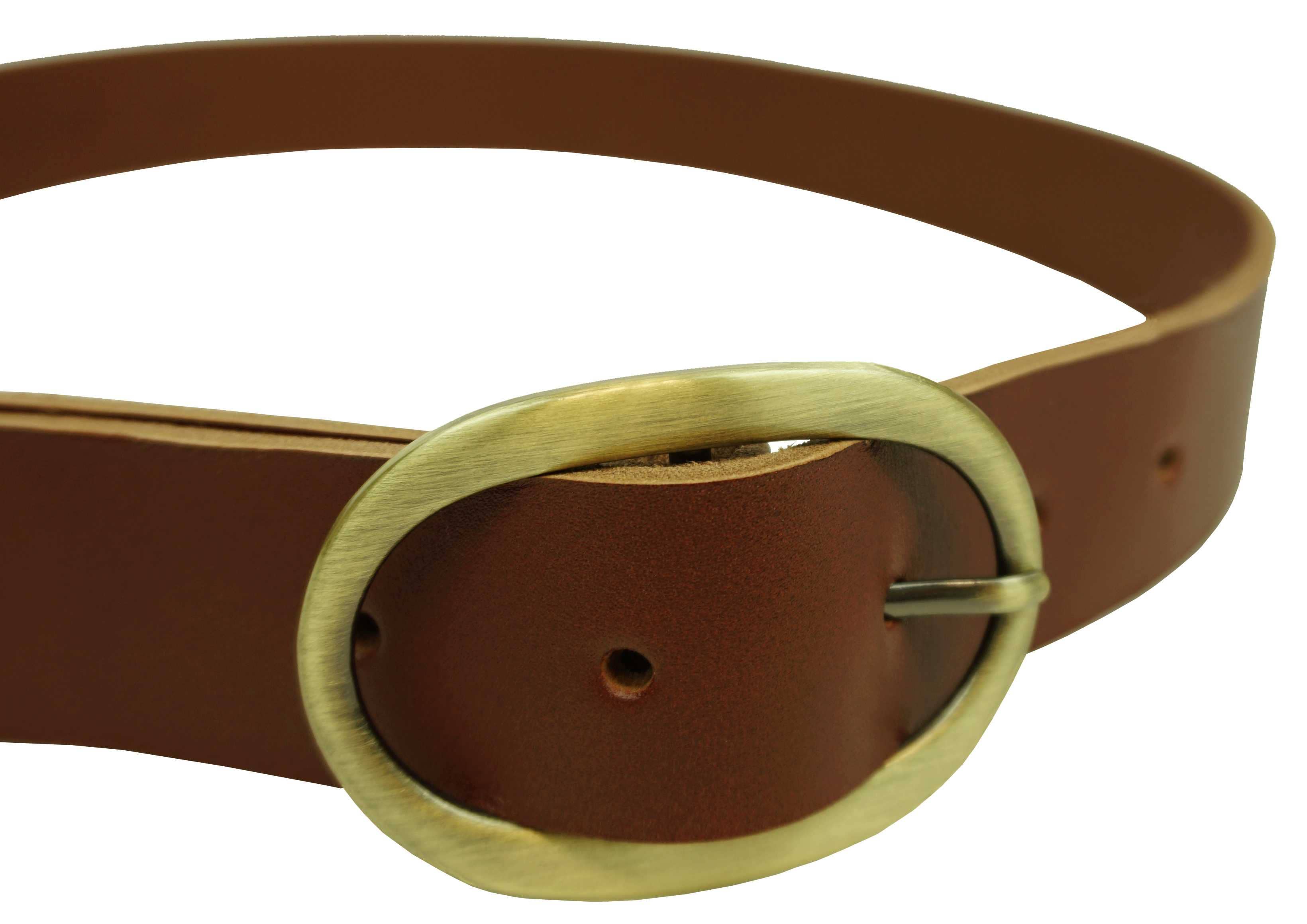 Anais - Wholesale Belt - Women's - Leather belt with gold buckle 25351