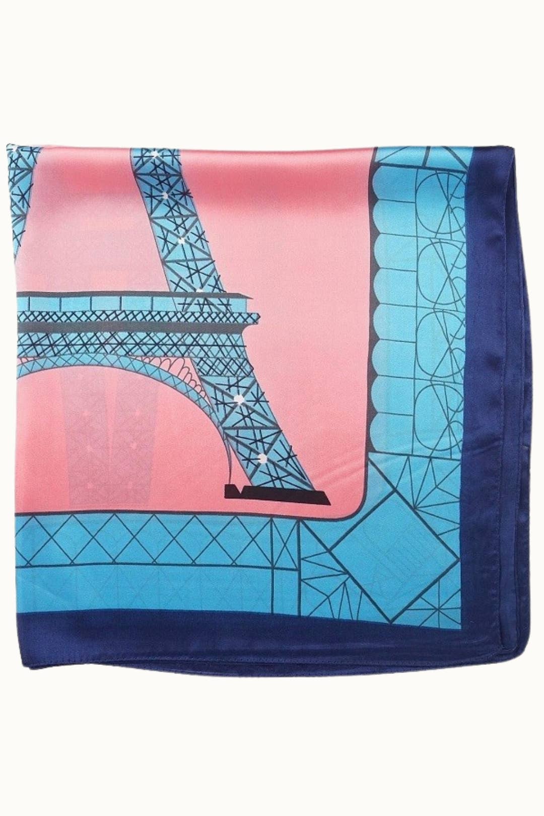 Olive & Pique – wholesale Scarf – Unisex – "So Silky" Satin Neckerchief Scarf, Versatile, Sky1