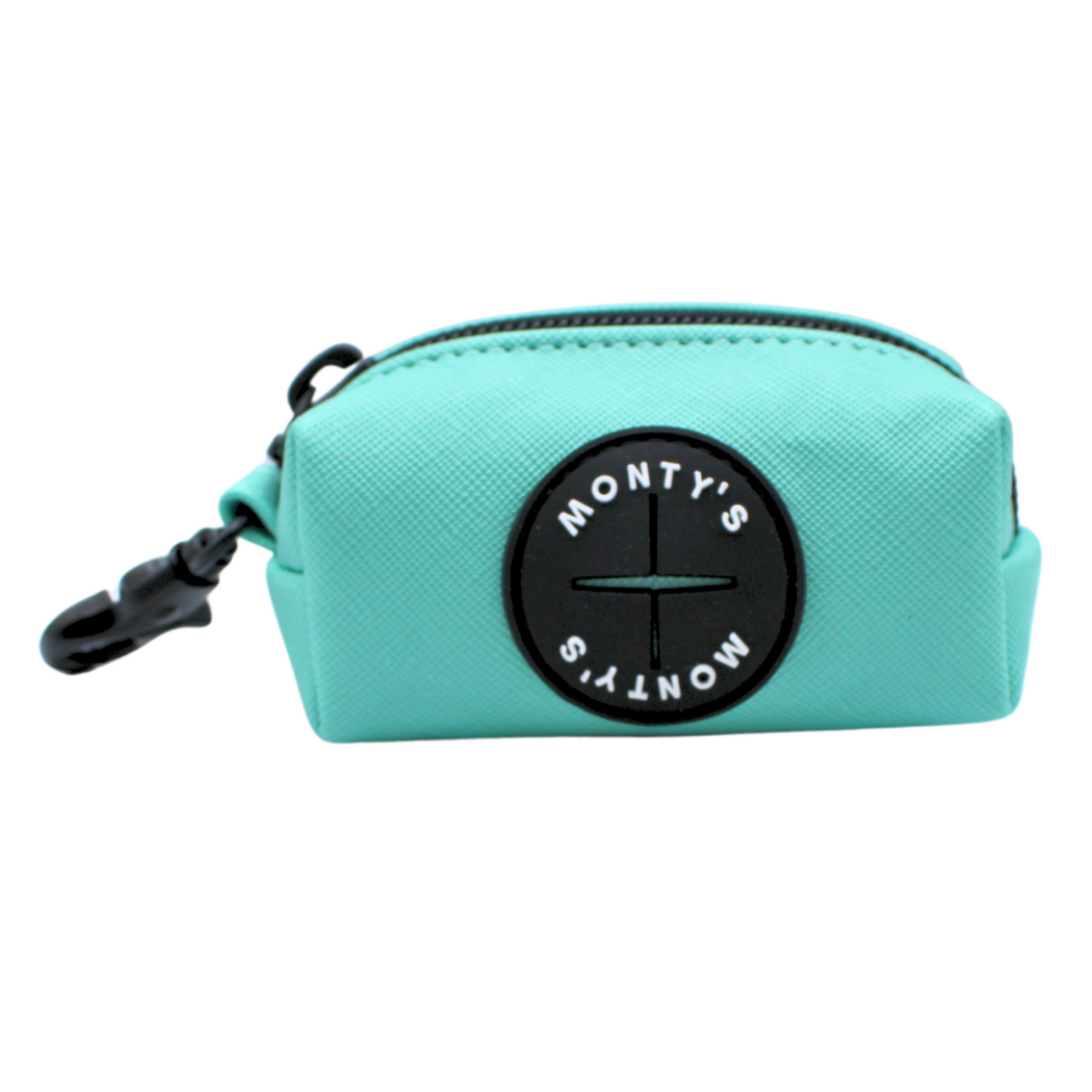 Monty's Bags - Vente Distributeur de sacs à déjections canines - Distributeur de sacs à crottes en cuir végétalien avec 15 sacs de taille standard0