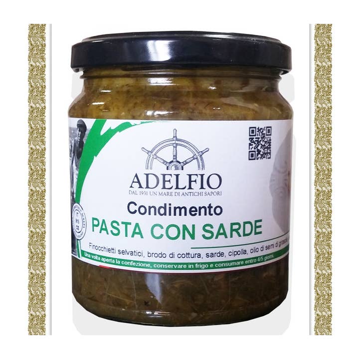 Pasta con sardinas - Receta siciliana antigua - Adelfio para venta al por mayor de Emporio Sicilia