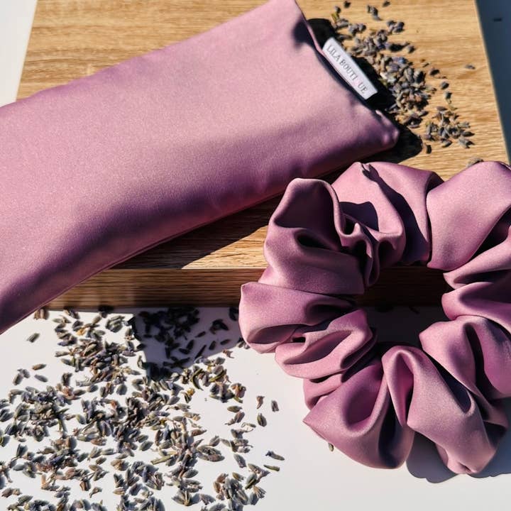 lavender eye pillow & scrunchie set | lilac dreams for wholesale by Lila Boutique