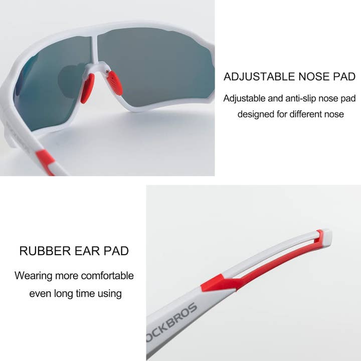 SPARE-SPECS, LLC - Wholesale Sunglasses - Unisex - ROCKBROS Polarized Full Lens Sunglasses Cycling Bicycle Glasses Outdoor Sports Eyewear UV40038