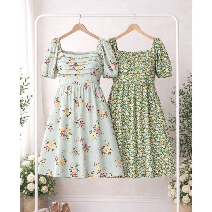 PLUS SIZE FLORAL DREAM BABY DOLL DRESS for wholesale by Winslow Collection