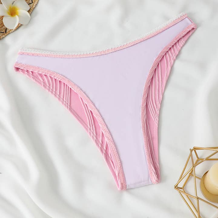 Rosa Clothing - Wholesale Two Piece Swimsuit - Women's - Bow Bandeau Sexy Split Bikini Swimsuit7