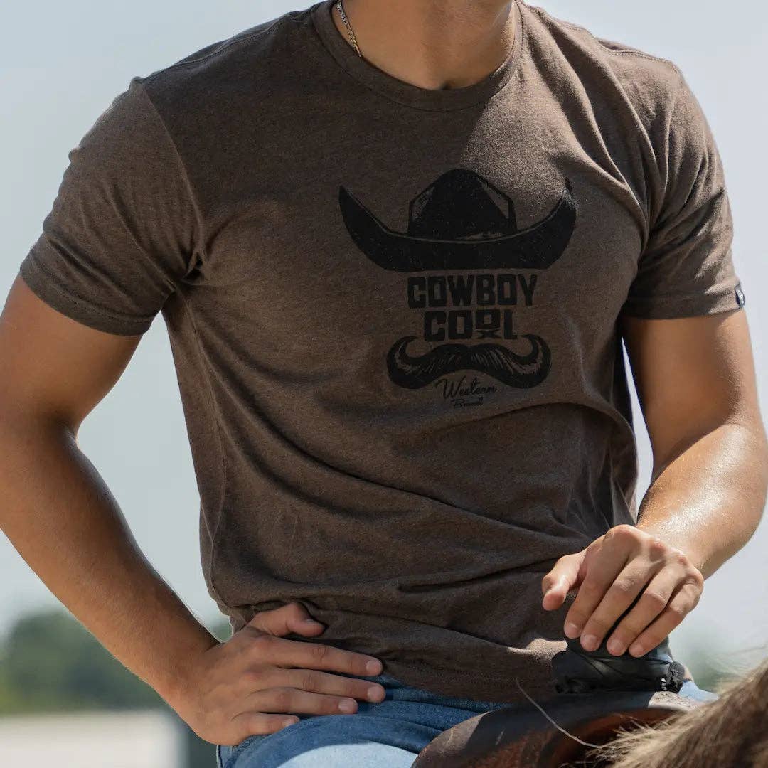 Brown Mustache Man T-Shirt for wholesale on Faire2