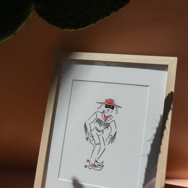 Mel K. Olrich Art - Wholesale Art Print - Western illustration, modern cowgirl wall decor, art print1