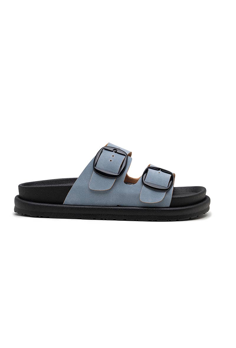 LADY GLORY - Wholesale Sandals - Women's - Flat mules with double buckles – Comfort and casual style8