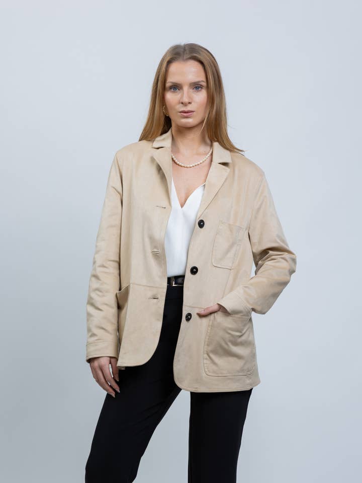 KZELL PARIS - Wholesale Jacket - Women's - SUEDE-LOOK JACKET5