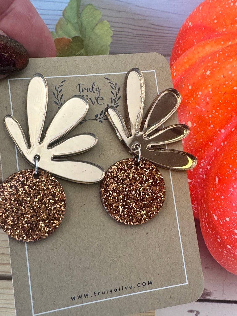 Truly Olive - Wholesale Dangle Earrings - Cutest Fall Flair Tiered Circle Earrings3