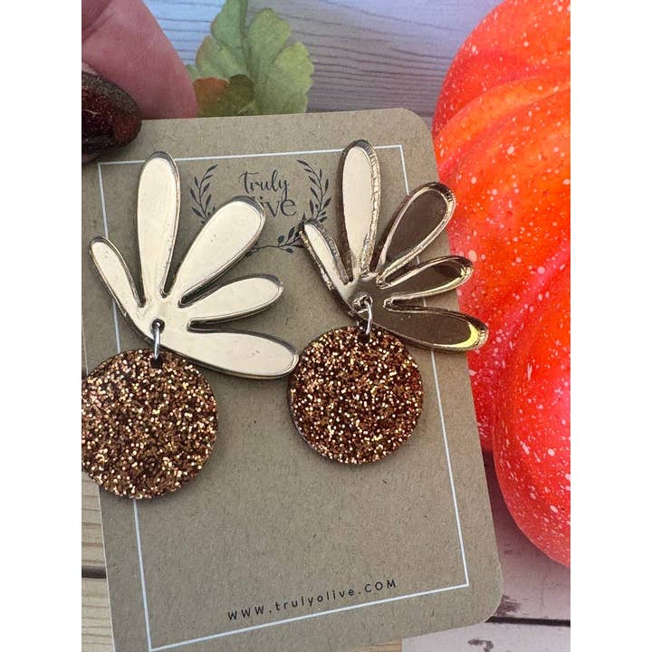 Truly Olive - Wholesale Dangle Earrings - Cutest Fall Flair Tiered Circle Earrings3