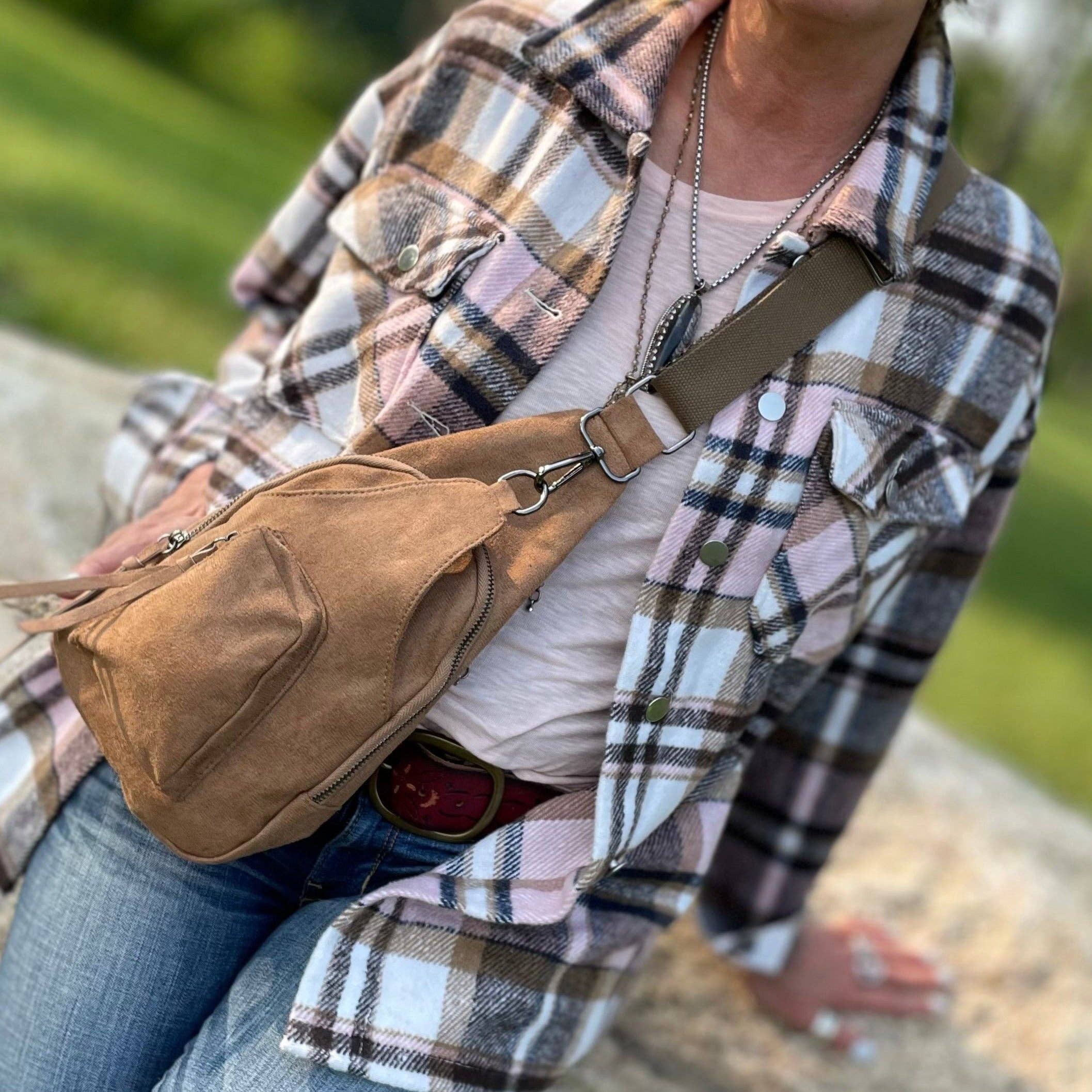 Rosa Camisa de franela a cuadros - Rosa de venta al por mayor en Faire9