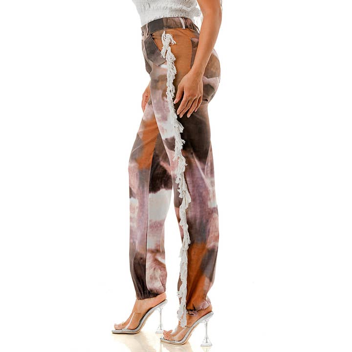 DORCAS - Vendita all'ingrosso Pantalone - Donna - Pantaloni con nappine laterali, fascia elastica in vita e tasche laterali9