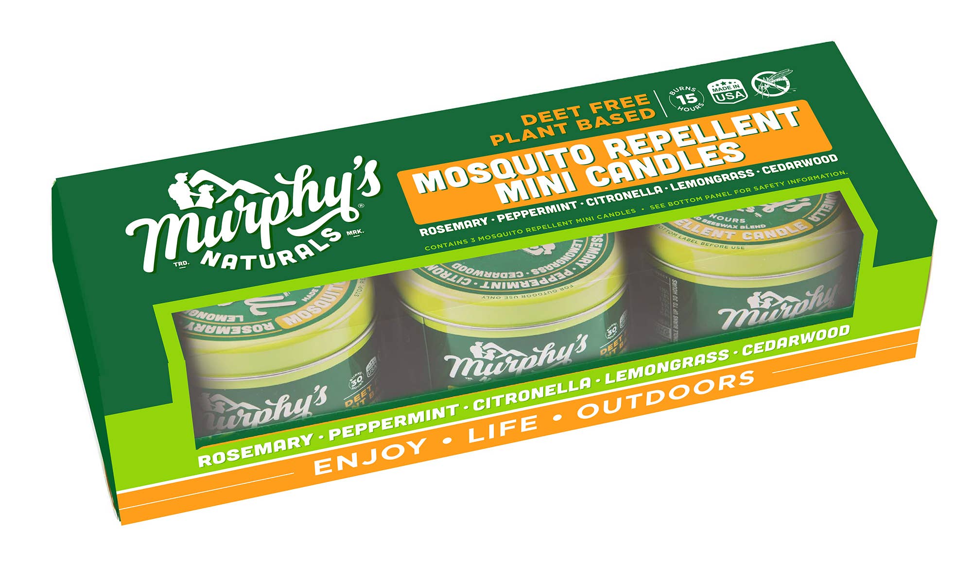 Murphy's Mosquito Repellent Mini-Trio Candle Set 3 candles at 3.5oz. 