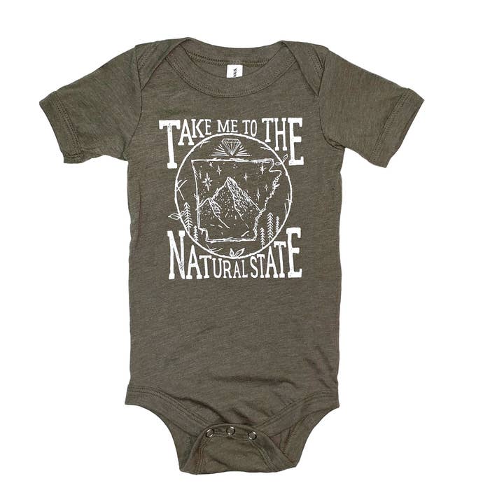 Take Me to the Natural State Baby Onesie for wholesale by AR-T's
