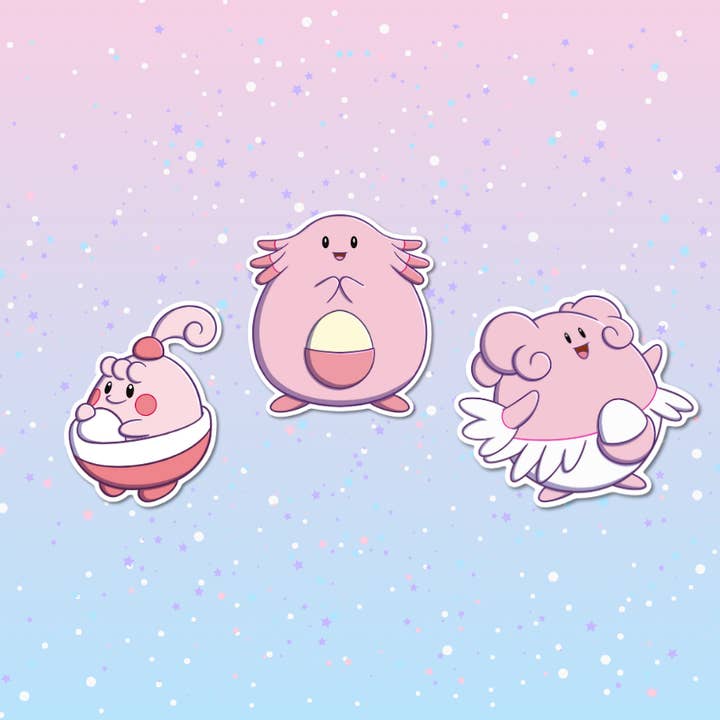 Blissey, Chansey, Happiny por atacado de Cielo Rosa