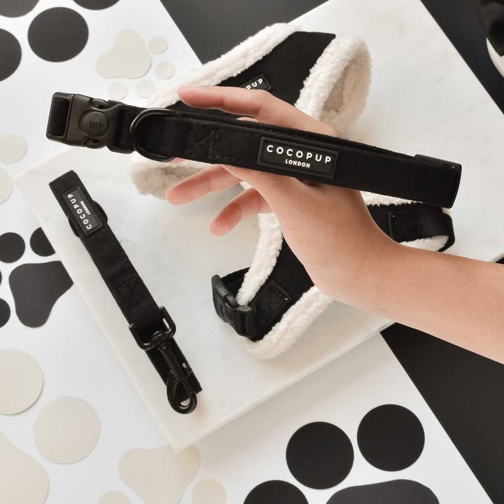 Black Aviator Collar for wholesale by Cocopup London