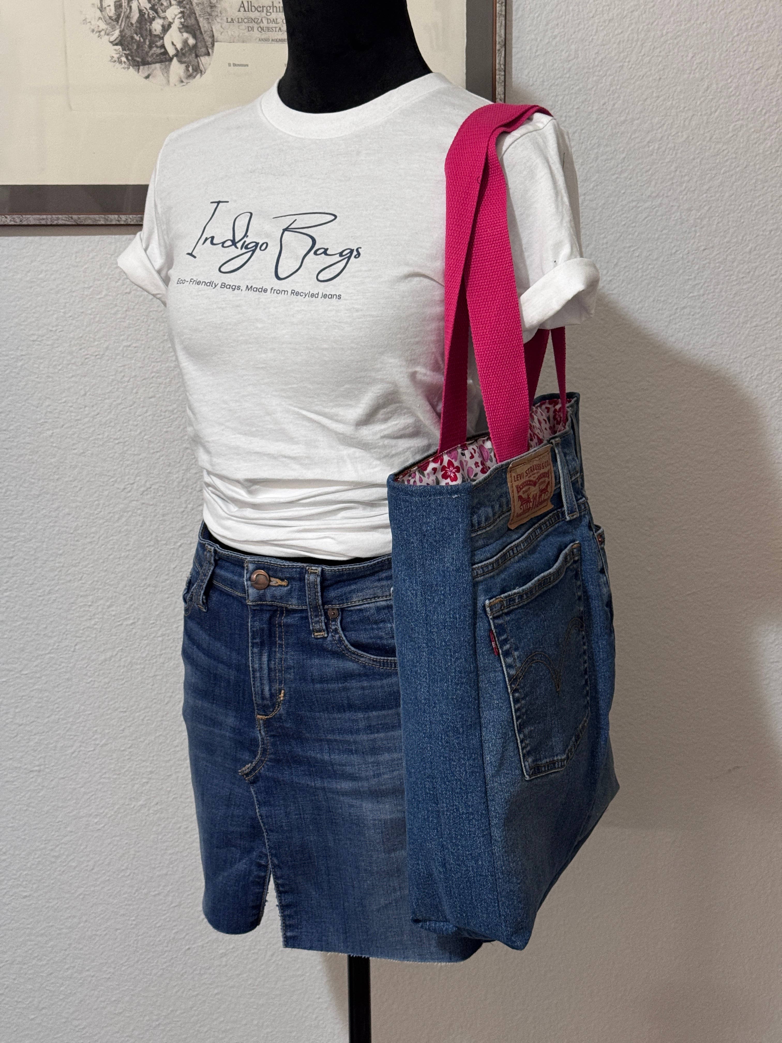 Indigo Bags - Wholesale Tote Bag - Women's - Levi's Upcycled Denim Tote Bag – roses & hearts3