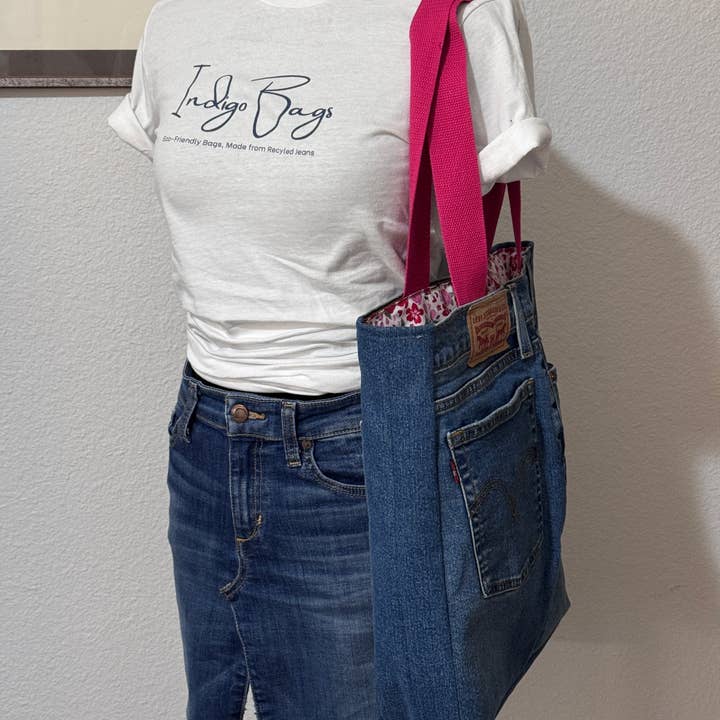 Indigo Bags - Wholesale Tote Bag - Women's - Levi's Upcycled Denim Tote Bag – roses & hearts3