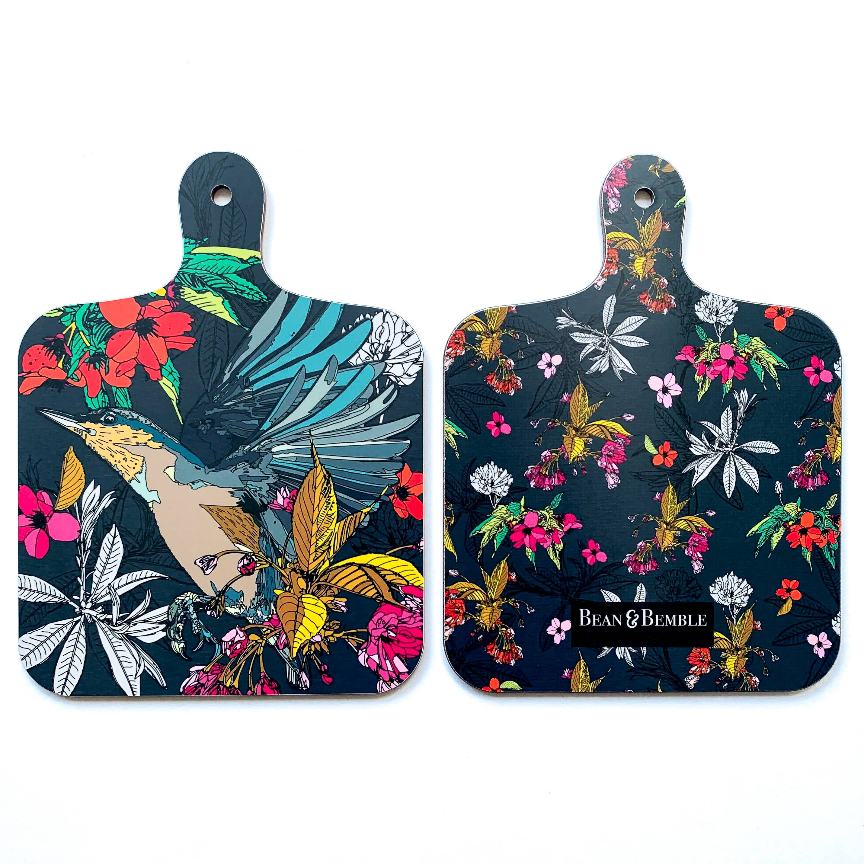 Bean and Bemble – wholesale Cheese board – Cheese Board Double Sided Melamine Mini British Garden Birds4