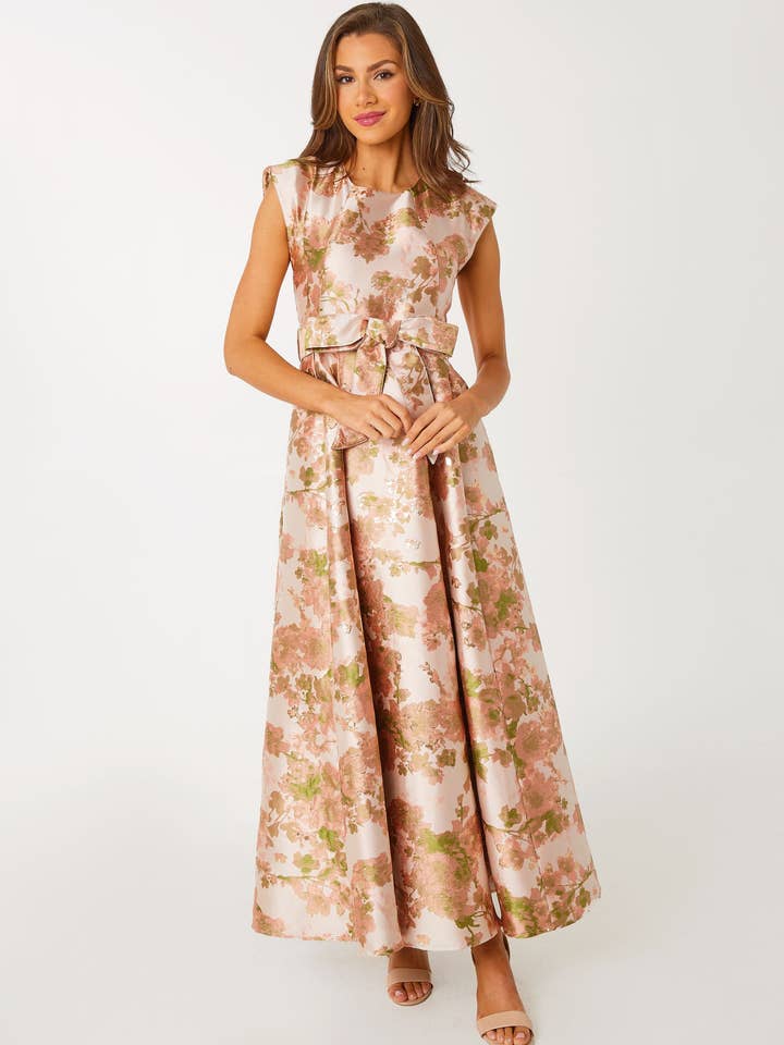 Olivia Gown Baby's Breath Jacquard for wholesale by Abbey Glass