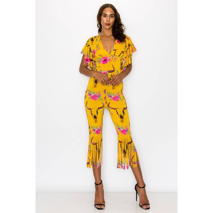 Top for Women Capri Pants Elastic Waist Fringe #2 for wholesale by SEXY STAR DESIGN INC