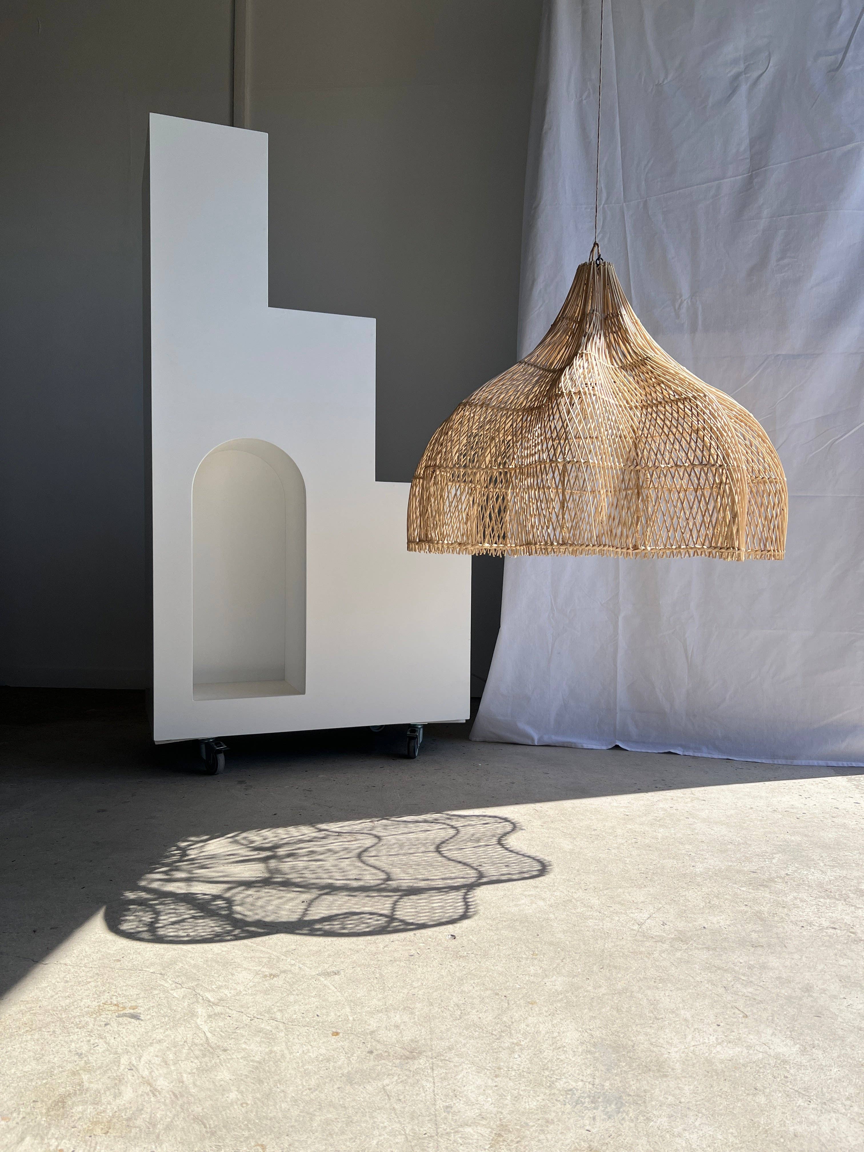 Office Objets - Wholesale Chandelier/Hanging Light - Pendant light, flower-shaped rattan fixture, tulip, corolla H:80cm D80cm18