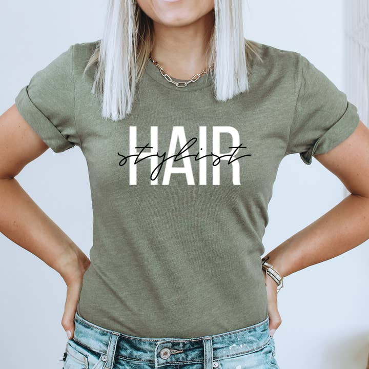 APComfortPrints - Wholesale Screen Printed T-Shirt - Women's - Hair Stylist Shirt7