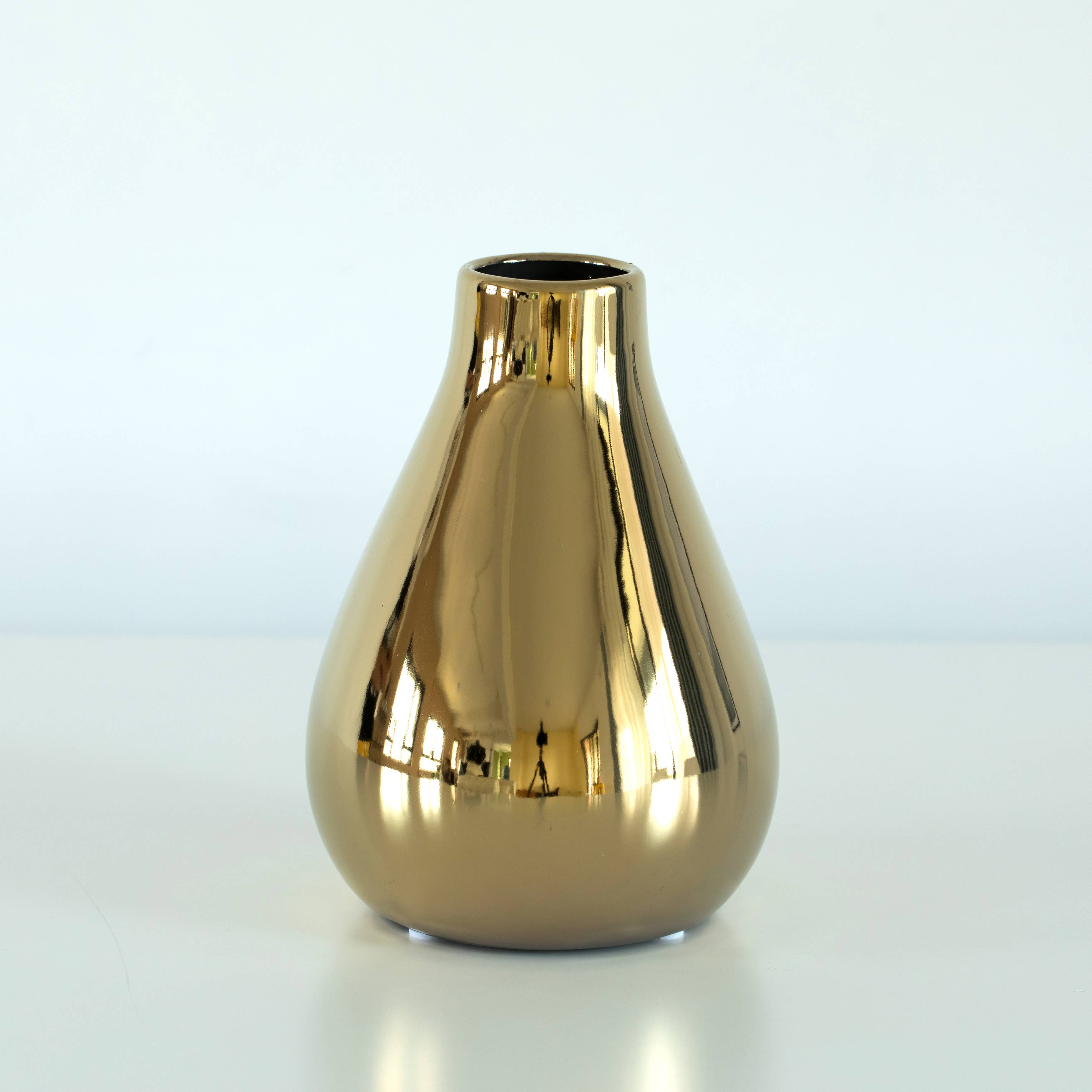 Quickway Imports - Wholesale Vase - Decorative Ceramic Modern Centerpiece Table Vase, Gold16
