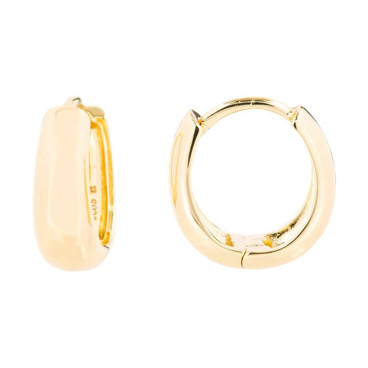 Small Tapering Huggie Earrings for wholesale by BOWERBIRD JEWELS