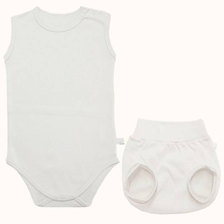 Soft Moves: Body Senza Maniche e Copripannolino Beige per la vendita all'ingrosso da parte di Pim-Pam-Pum