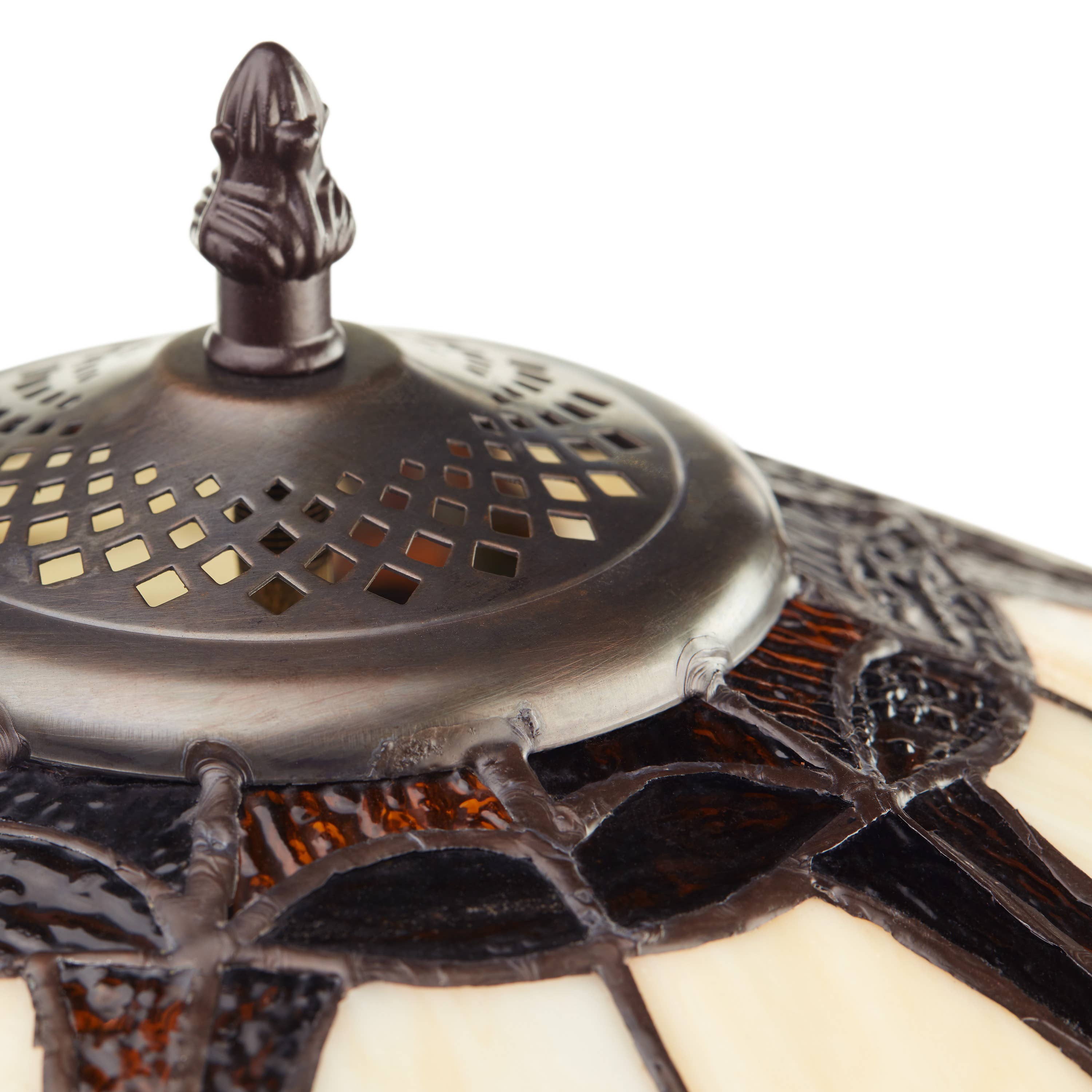 River of Goods - Wholesale Accent/Desk Lamp - 24.5"H Halston Amber Double Lit Stained Glass Table Lamp14