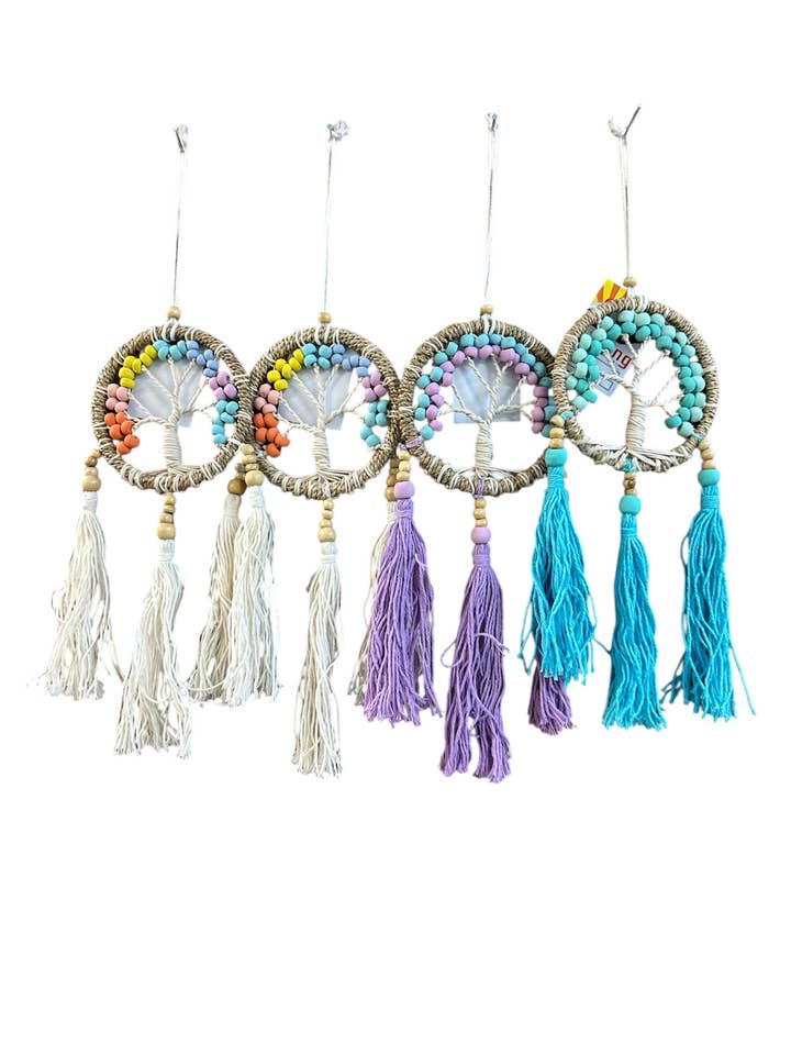 Tree of Life Beads Thread Tassel Dreamcatcher AB208 for wholesale by Rising International Inc
