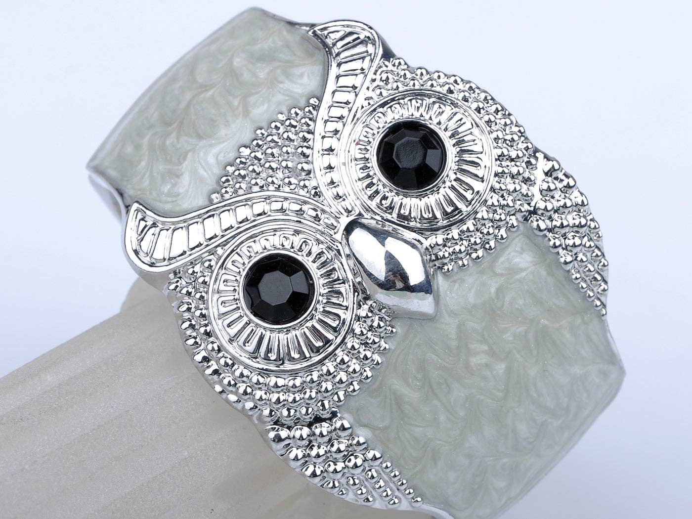 AK Brand – Pulseira de punho por atacado – Coruja Pássaro Esmalte Brilhante Espiral Nublado Pulseira Bracelete Punho4