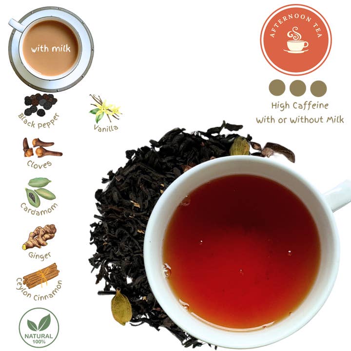 Masala Chai Loose Leaf Tea with Ceylon Tea - Organically Grown for wholesale by so gud
