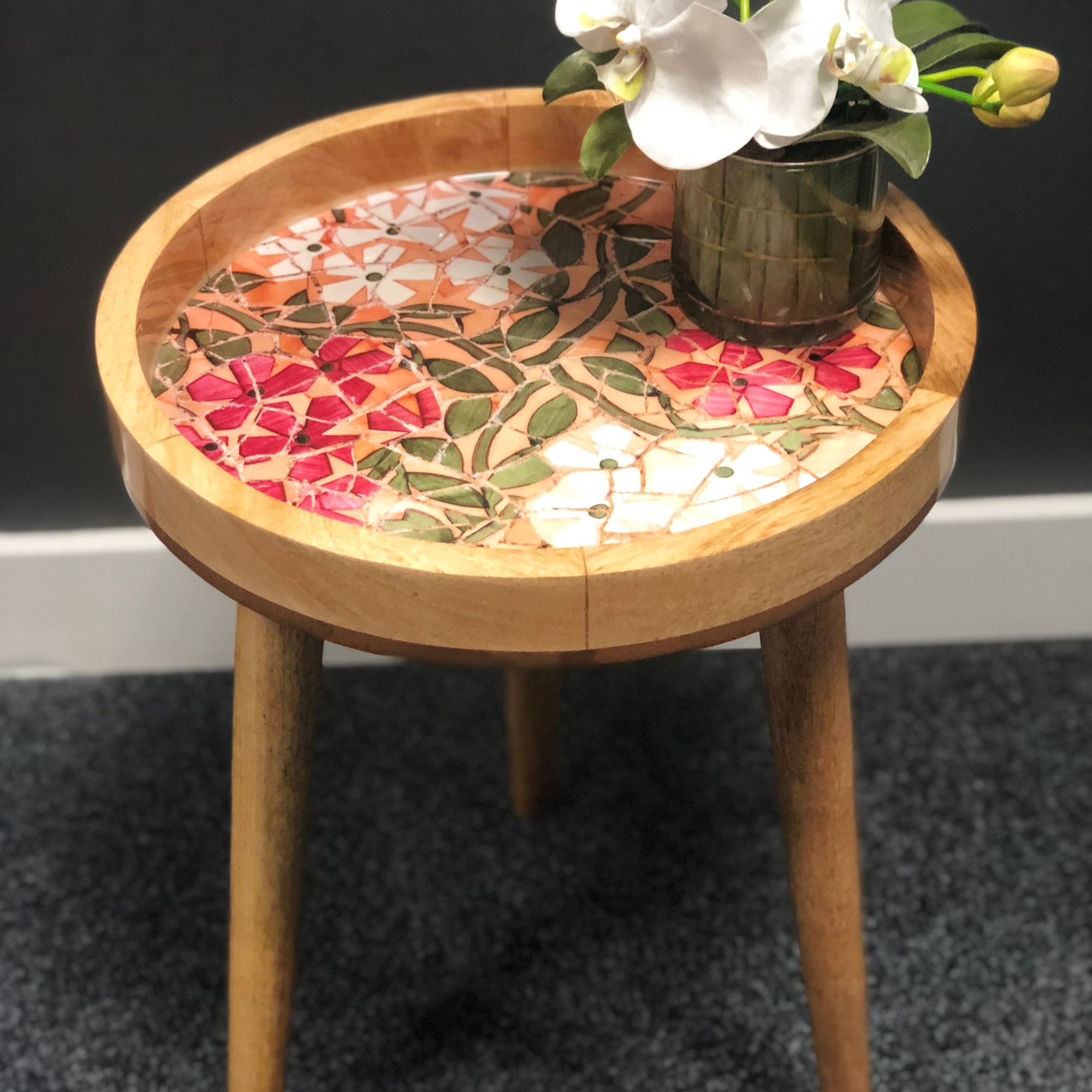 Hartsmede - Wholesale Side Table - Handmade Side Table Removable Legs Hummingbird Tray Table11