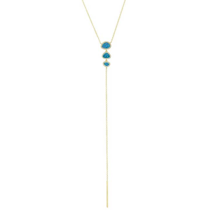 Turquoise Hamsa Hand Necklace - KAMARIA