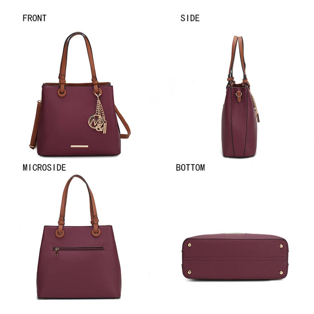 MKF Collection - Vente Tote bag – femme - Sac cabas pour femme en cuir végétalien MKF Kearny avec portefeuille20