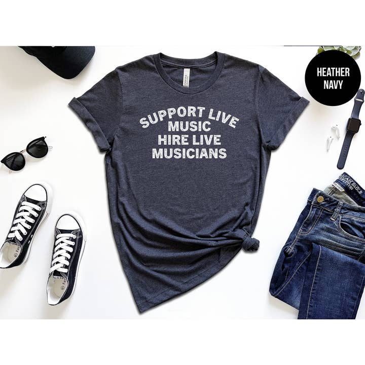 The Shirt Republic - Wholesale Screen Printed T-Shirt - Women's - Support Live Music