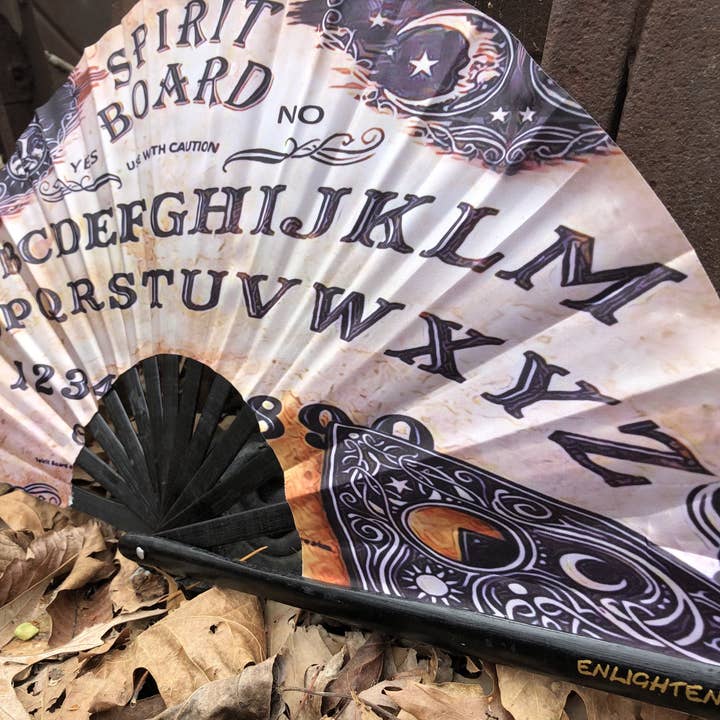 Enlighten - Wholesale Handheld Folding Fan - Ouija / Spirit Board Hand Fan