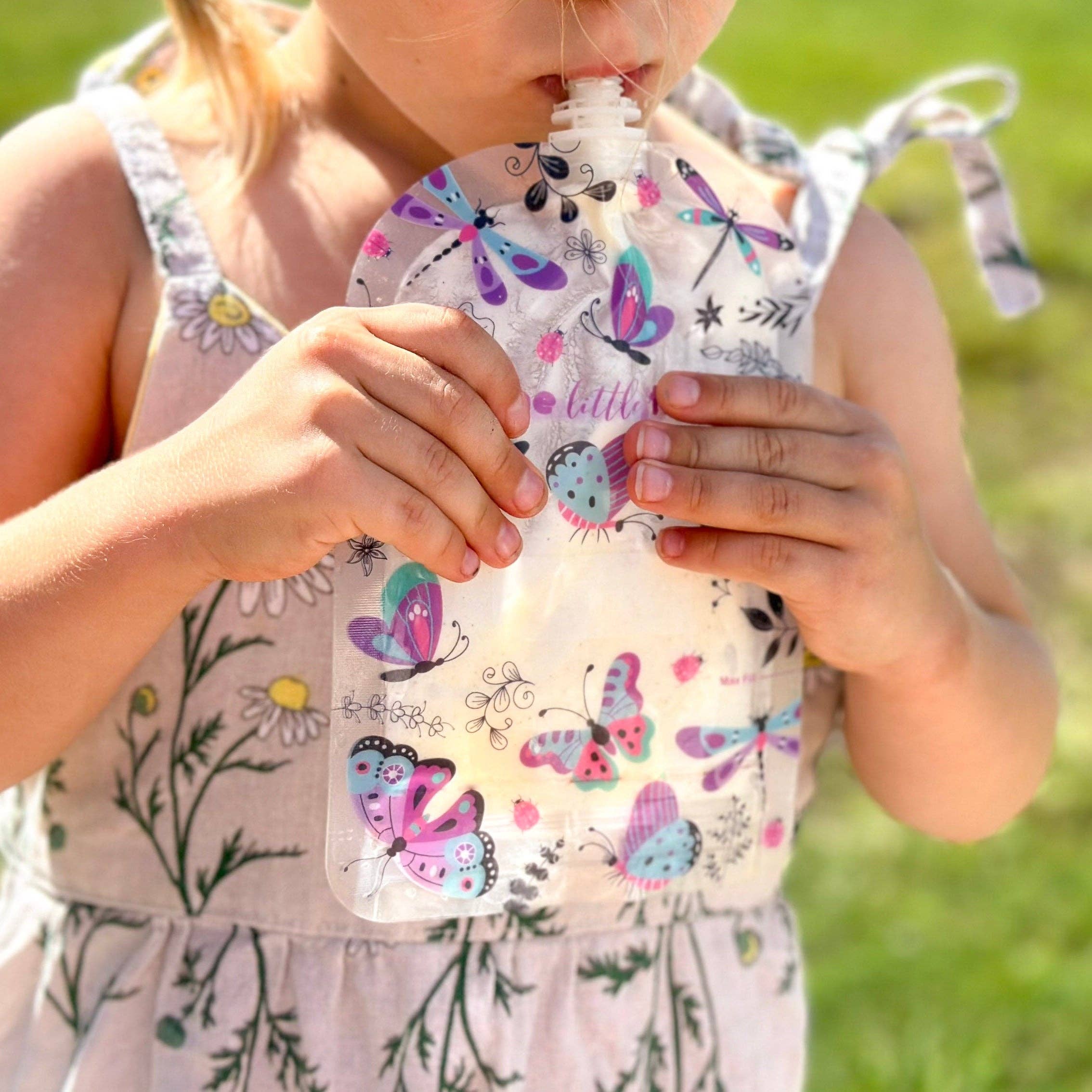 Sinchies - Venta al por mayor Bolsa/envoltorio de alimentos - Bolsas de comida reutilizables Sinchies de 150 ml - Flutterbys4