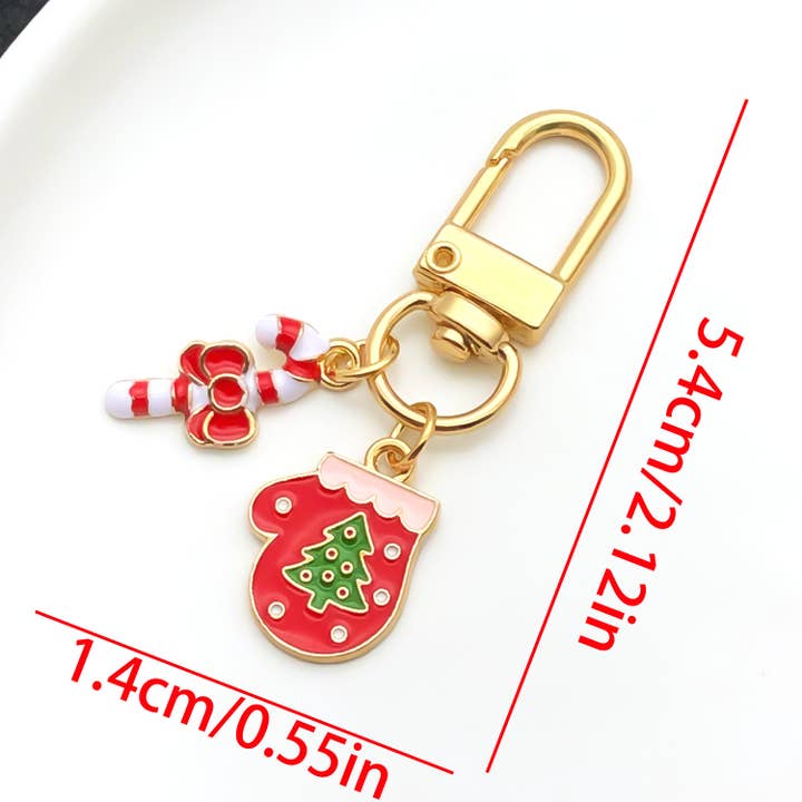 MKS America - Wholesale Keychain - Women's - Merry Christmas cute Christmas tree Santa Claus keychain5