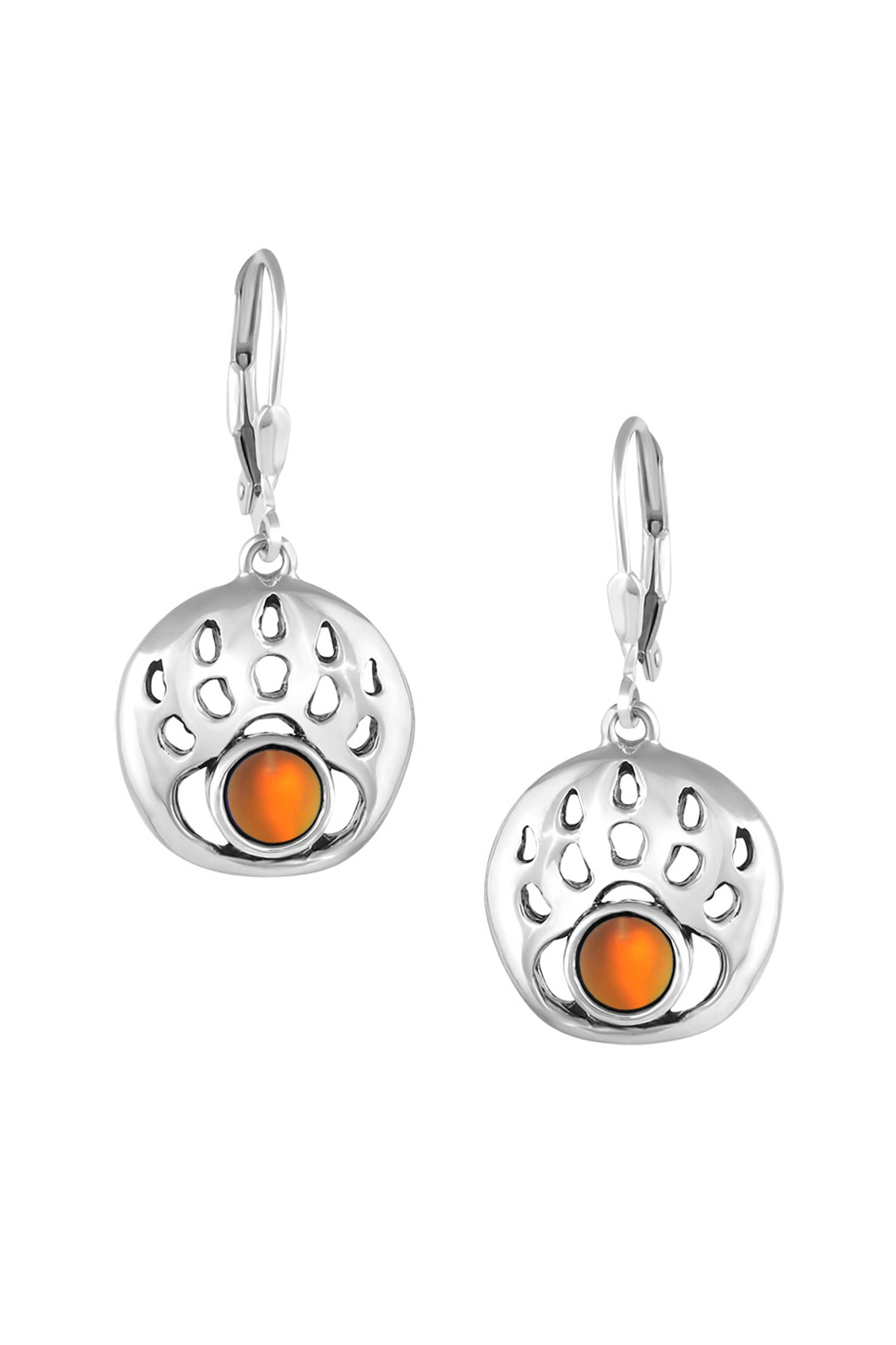 LeightWorks - Vendita all'ingrosso Orecchini pendenti - Orecchini pendenti a forma di zampa d'orso, in argento2