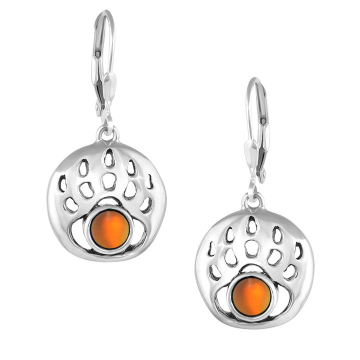 LeightWorks - Vendita all'ingrosso Orecchini pendenti - Orecchini pendenti a forma di zampa d'orso, in argento2