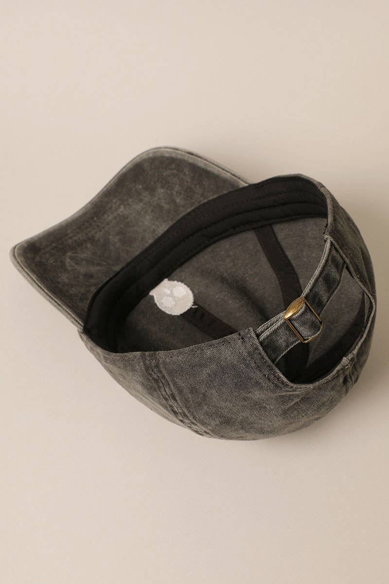 PRETO Boné de beisebol de algodão bordado caveira para venda a revendedores na Faire5