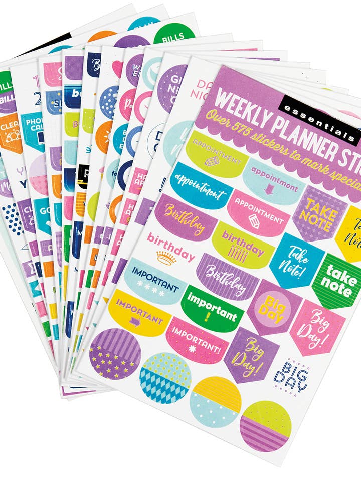 Essentials Weekly Planner Stickers for wholesale by Peter Pauper Press