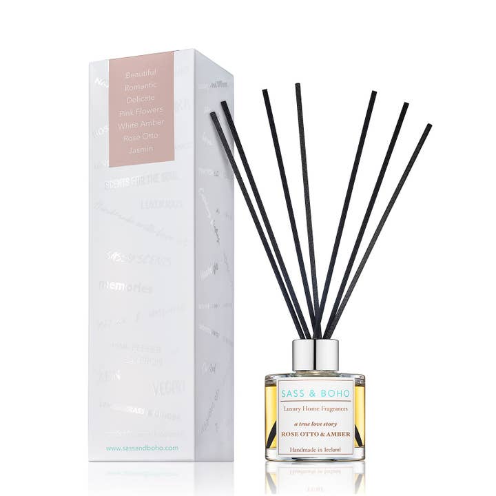 Rose Otto & Amber Diffuser - A True Love Story for wholesale by Sass & Boho