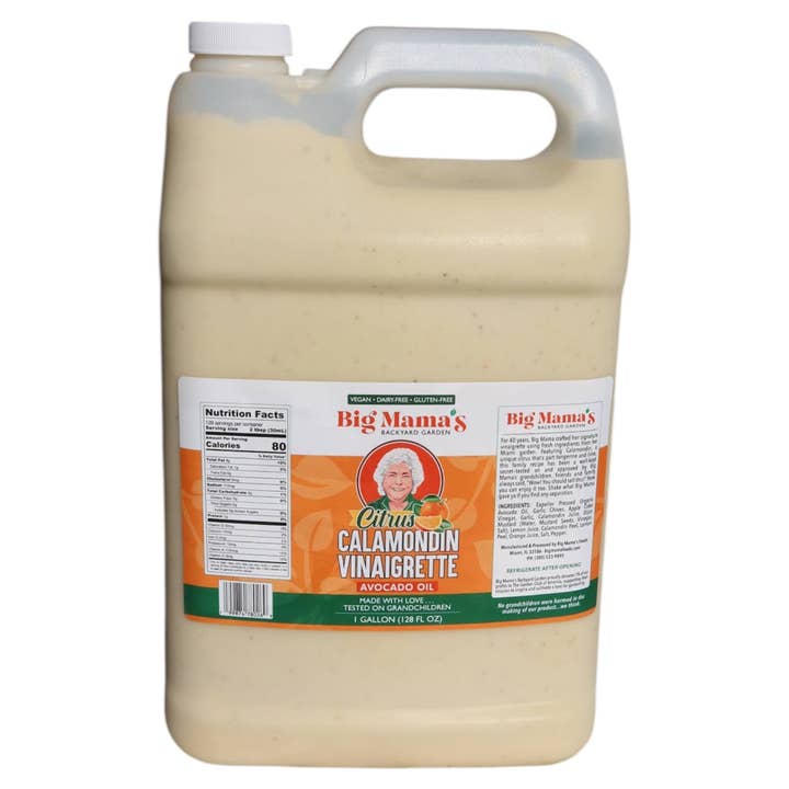 Big Mama’s Backyard Garden - Wholesale Salad Dressing - Avocado Oil Calamondin Vinaigrette - 1 Gallon Format