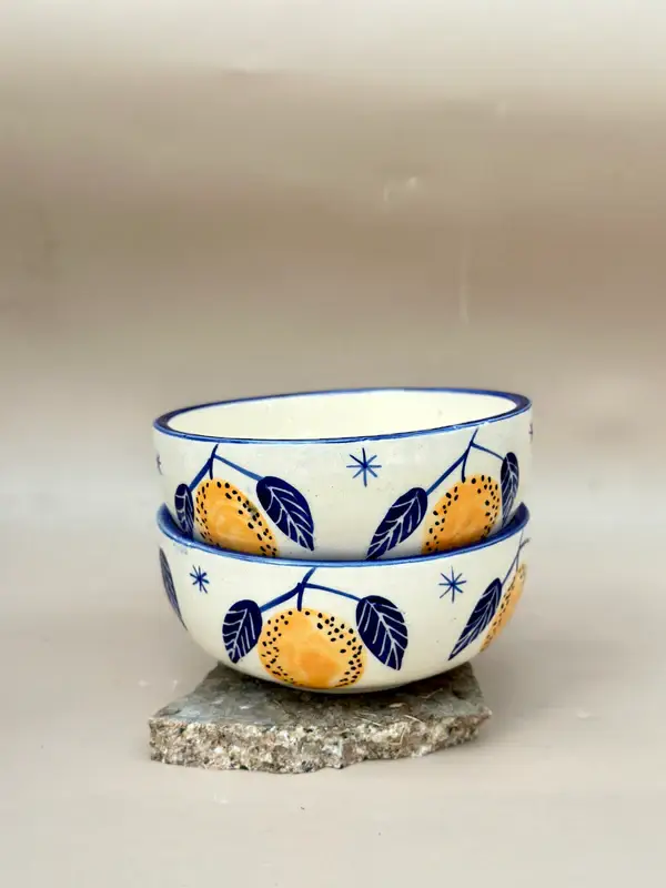 Artisaga - Wholesale Bowl - Lemon Leafy Ceramic Small Bowls0