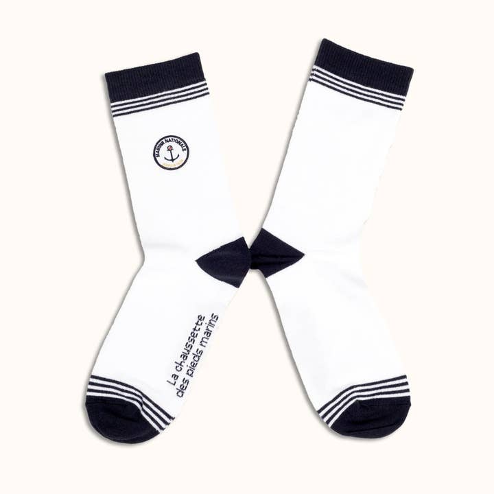 National Navy socks - Les Blanches for wholesale by Label Chaussette